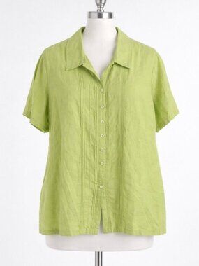 Laura Plus Linen Blouse